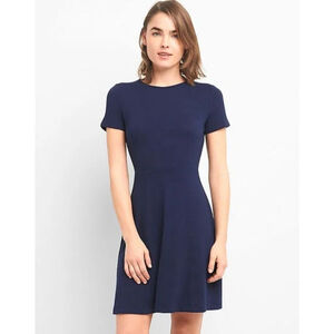 GAP Navy Blue Short Sleeve Mini Dress M